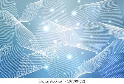 Light BLUE vector layout with festival confetti. Confetti on blurred abstract background with colorful gradient. The pattern can be used for carnival, festival leaflets.