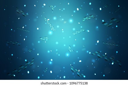 Light BLUE vector layout with festival confetti. Blurred decorative design in anniversary style with confetti. The pattern can be used for birthday gifts, congratulations.