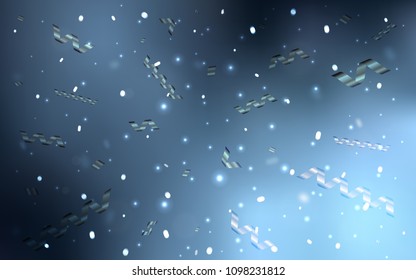 Light BLUE vector layout with festival confetti. Blurred decorative design in anniversary style with confetti. Beautiful design for your business advert of anniversary.