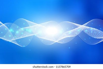 Light BLUE vector layout with festival confetti. Confetti on blurred abstract background with colorful gradient. New design for ad, poster, banner of your Party.