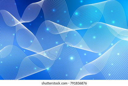Light BLUE vector layout with festival confetti. Blurred decorative design in anniversary style with confetti. The pattern can be used for new year ad, booklets.
