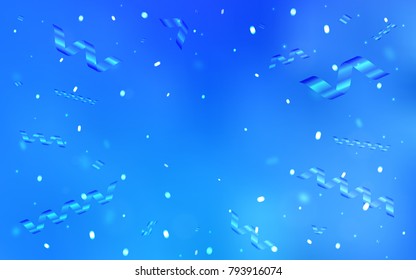 Light BLUE vector layout with festival confetti. Confetti on blurred abstract background with colorful gradient. The template can be used as a background for postcards.