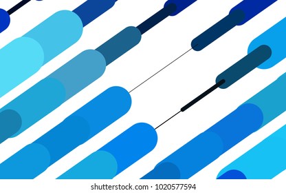 Light BLUE vector layout with flat lines. Blurred decorative design in simple style with lines. Best design for your ad, poster, banner.