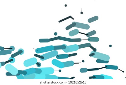 Light BLUE vector layout with flat lines. Modern geometrical abstract illustration with staves. The pattern can be used as ads, poster, banner for medicine.