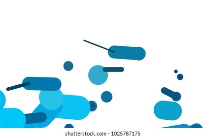 Light BLUE vector layout with flat lines. Shining colored illustration with rounded stripes. The pattern can be used for websites.