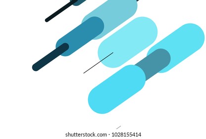 Light BLUE vector layout with flat lines. Shining colored illustration with rounded stripes. The pattern can be used for websites.