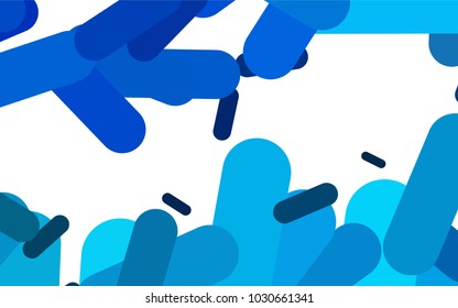 Light BLUE vector layout with flat lines. Capsules on blurred abstract background with gradient. The pattern can be used for medical ad, booklets, leaflets