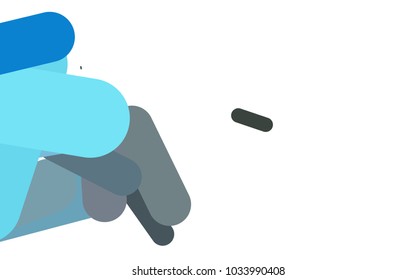 Light BLUE vector layout with flat lines. Capsules on blurred abstract background with gradient. The pattern can be used for websites.