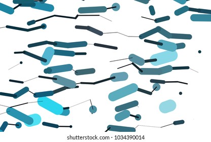 Light BLUE vector layout with flat lines. Modern geometrical abstract illustration with staves. Smart design for your business advert.