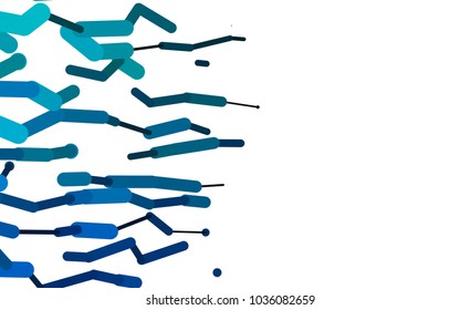 Light BLUE vector layout with flat lines. Shining colored illustration with rounded stripes. The pattern can be used for medical ad, booklets, leaflets