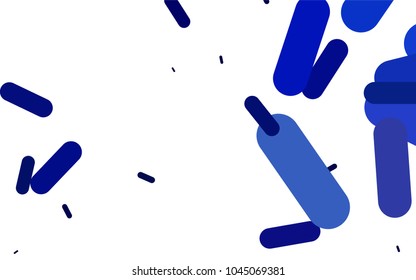 Light BLUE vector layout with flat lines. Shining colored illustration with rounded stripes. Smart design for your business advert.