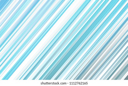 Light BLUE vector layout with flat lines. Decorative shining illustration with lines on abstract template. Best design for your ad, poster, banner.