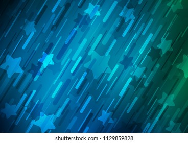 Light BLUE vector layout with flat lines. Lines on blurred abstract background with gradient. The template can be used as a background.