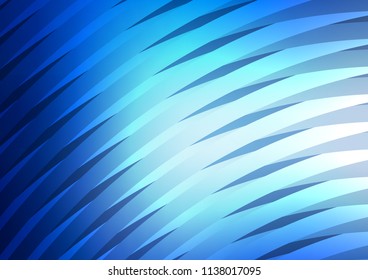 Light BLUE vector layout with flat lines. Lines on blurred abstract background with gradient. The pattern can be used for busines ad, booklets, leaflets