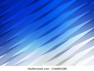Light BLUE vector layout with flat lines. Glitter abstract illustration with colored sticks. The template can be used as a background.