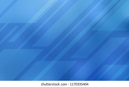Light BLUE vector layout with flat lines. Lines on blurred abstract background with gradient. Pattern for ads, posters, banners.