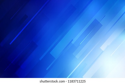 Light BLUE vector layout with flat lines. Shining colored illustration with sharp stripes. Pattern for ads, posters, banners.