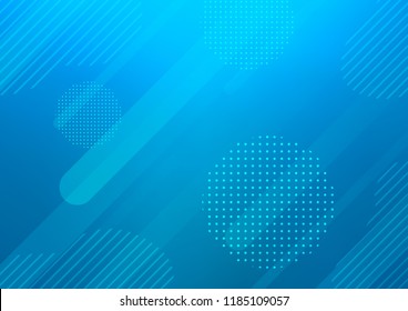 Light BLUE vector layout with flat lines and dots. Glitter abstract illustration with colored sticks, dots. The template can be used as a background.