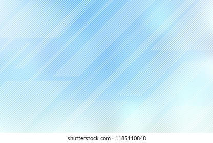 Light BLUE vector layout with flat lines. Decorative shining illustration with lines on abstract template. The pattern for ad, booklets, leaflets.