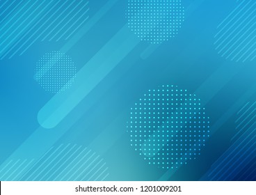 Light BLUE vector layout with flat lines and dots. Modern geometrical abstract illustration with sticks, dots. Smart design for your business advert.