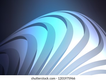 Light BLUE vector layout with flat lines. Decorative shining illustration with lines on abstract template. Best design for your ad, poster, banner.