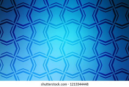 Light BLUE vector layout with flat lines. Shining colored illustration with sharp stripes. Pattern for your busines websites.