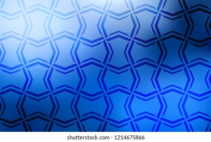 Light BLUE vector layout with flat lines. Modern geometrical abstract illustration with Lines. Best design for your ad, poster, banner.