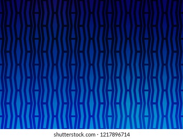 Light BLUE vector layout with flat lines. Shining colored illustration with narrow lines. The pattern can be used as ads, poster, banner for commercial.