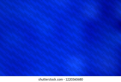 Light BLUE vector layout with flat lines. Lines on blurred abstract background with gradient. Pattern for ad, booklets, leaflets.