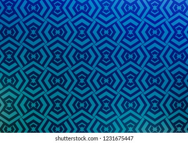 Light BLUE vector layout with flat lines. Shining illustration with lines on abstract template. Pattern for ads, posters, banners.