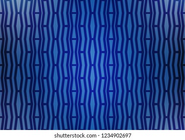 Light BLUE vector layout with flat lines. Shining colored illustration with narrow lines. The pattern can be used for busines ad, booklets, leaflets