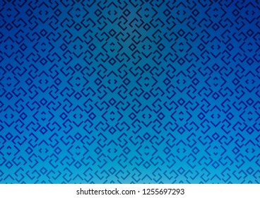 Light BLUE vector layout with flat lines. Shining colored illustration with narrow lines. Best design for your ad, poster, banner.