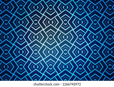 Light BLUE vector layout with flat lines. Shining illustration with lines on abstract template. Smart design for your business advert.