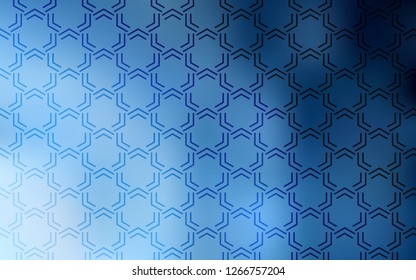Light BLUE vector layout with flat lines. Decorative shining illustration with lines on abstract template. Best design for your ad, poster, banner.