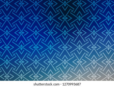 Light BLUE vector layout with flat lines. Lines on blurred abstract background with gradient. Pattern for ads, posters, banners.