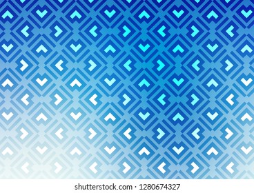 Light BLUE vector layout with flat lines. Shining colored illustration with narrow lines. Pattern for ads, posters, banners.