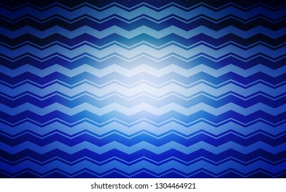 Light BLUE vector layout with flat lines. Shining colored illustration with sharp stripes. Pattern for ad, booklets, leaflets.