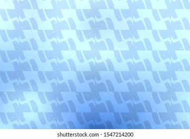 Light BLUE vector layout with flat lines. Lines on blurred abstract background with gradient. Pattern for ads, posters, banners.