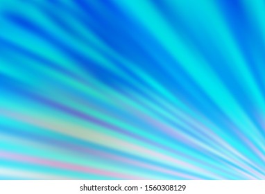 Light BLUE vector layout with flat lines. Lines on blurred abstract background with gradient. Best design for your ad, poster, banner.