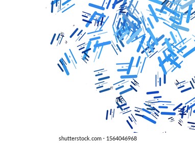 Light BLUE vector layout with flat lines. Lines on blurred abstract background with gradient. Pattern for websites, landing pages.