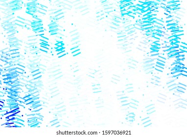 Light BLUE vector layout with flat lines. Lines on blurred abstract background with gradient. Pattern for ads, posters, banners.