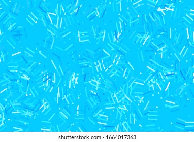 Light BLUE vector layout with flat lines, dots. Modern geometrical abstract illustration with Lines. Template for your beautiful backgrounds.