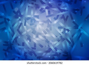 Light BLUE vector layout with flat lines. Modern geometrical abstract illustration with Lines. Pattern for ad, booklets, leaflets.