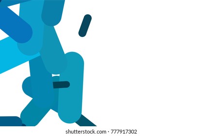 Light BLUE vector layout with flat lines. Blurred decorative design in simple style with lines. Best design for your ad, poster, banner.