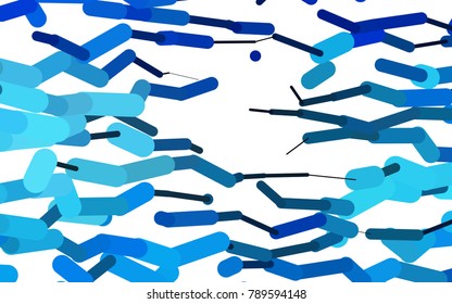 Light BLUE vector layout with flat lines. Modern geometrical abstract illustration with staves. The pattern can be used as ads, poster, banner for medicine.