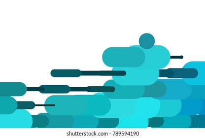 Light BLUE vector layout with flat lines. Shining colored illustration with rounded stripes. Best design for your ad, poster, banner.