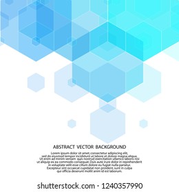 Light BLUE vector layout with hexagonal shapes. Glitter abstract illustration in hexagonal style. New design for website's poster, banner.