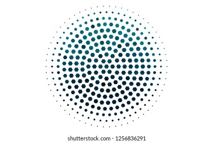 Light BLUE vector layout with hexagonal shapes. Colorful hexagons on white backdrop. New design for website's poster, banner.