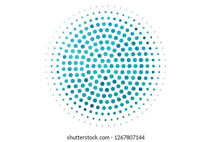 Light BLUE vector layout with hexagonal shapes. Abstract illustration with colorful hexagons. Pattern for texture of wallpapers.