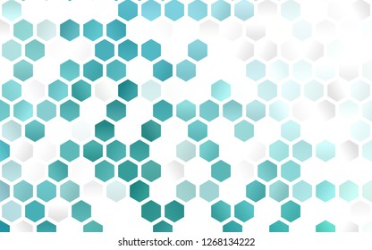 Light BLUE vector layout with hexagonal shapes. Design in abstract style with hexagons. Pattern can be used for landing pages.